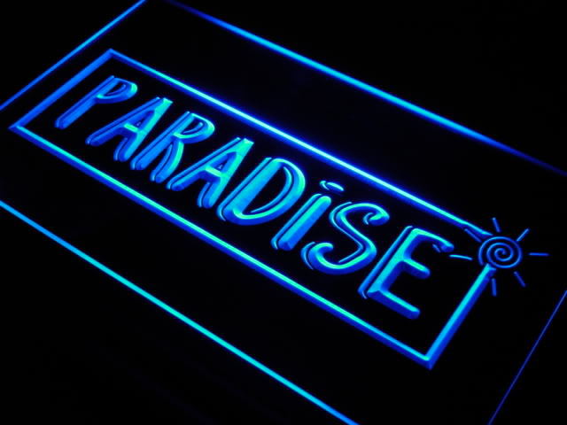 Tropical Paradise Beach Bar Decor Light Sign